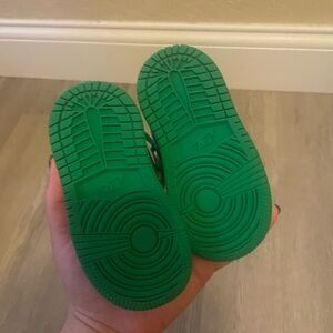 Green, black and white Jordan 1 high